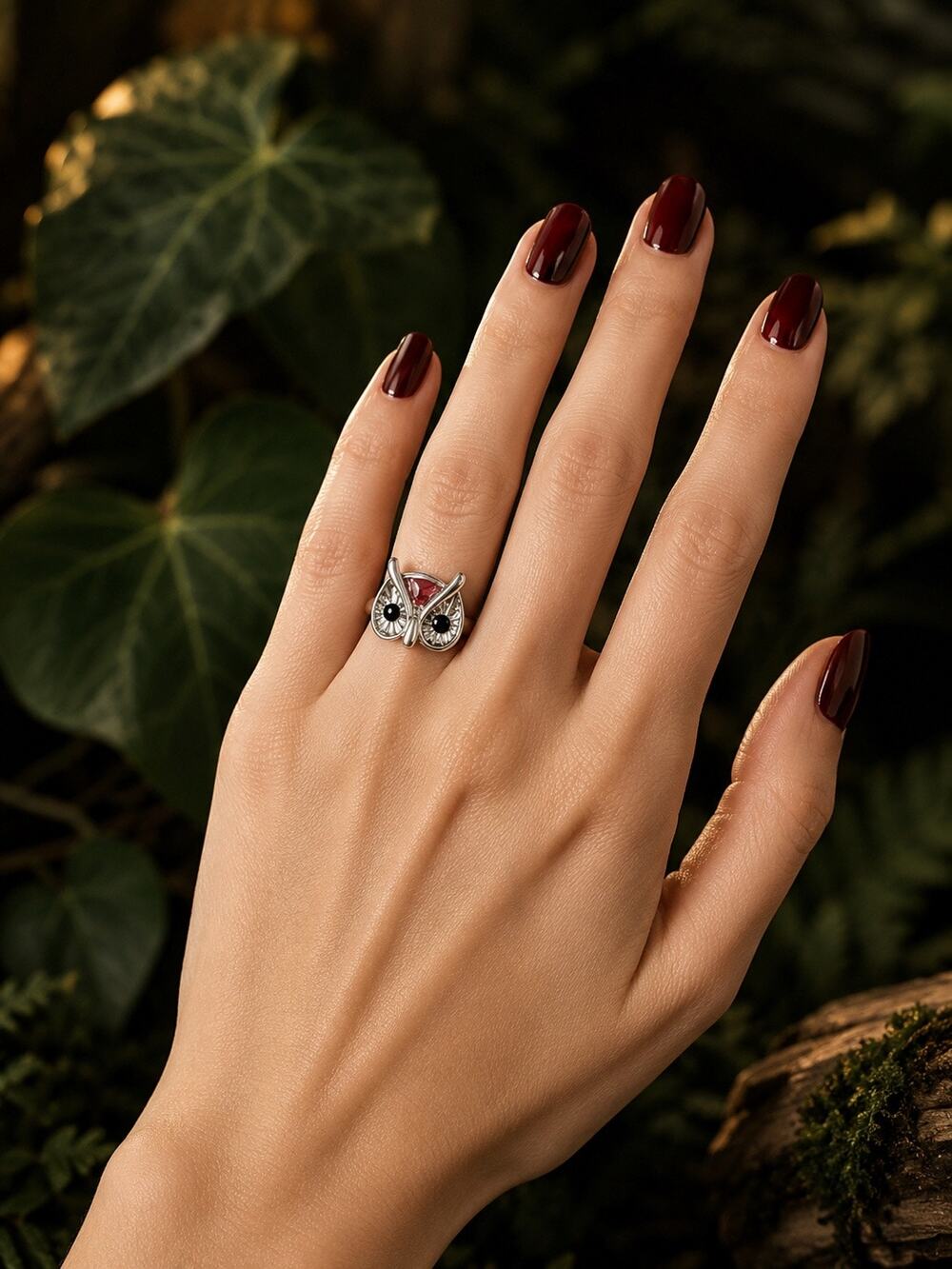 BOGO FREE 90s size 5 owl ring Silvertone